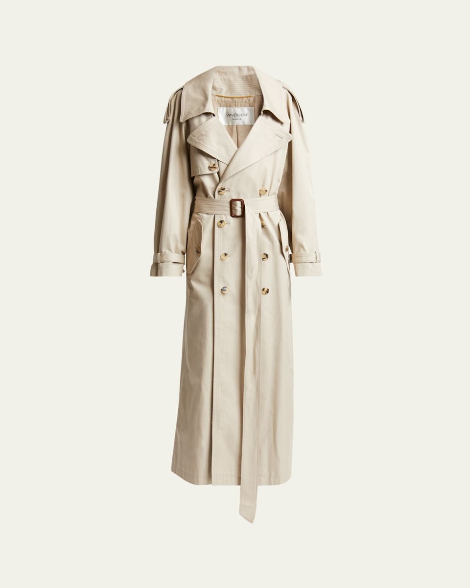 Belted Long Trench Coat